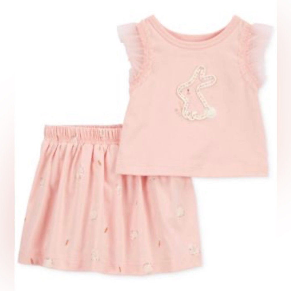 Carter Cute Bunny Top and Skort Size 3 months. Festive Easter Bunny